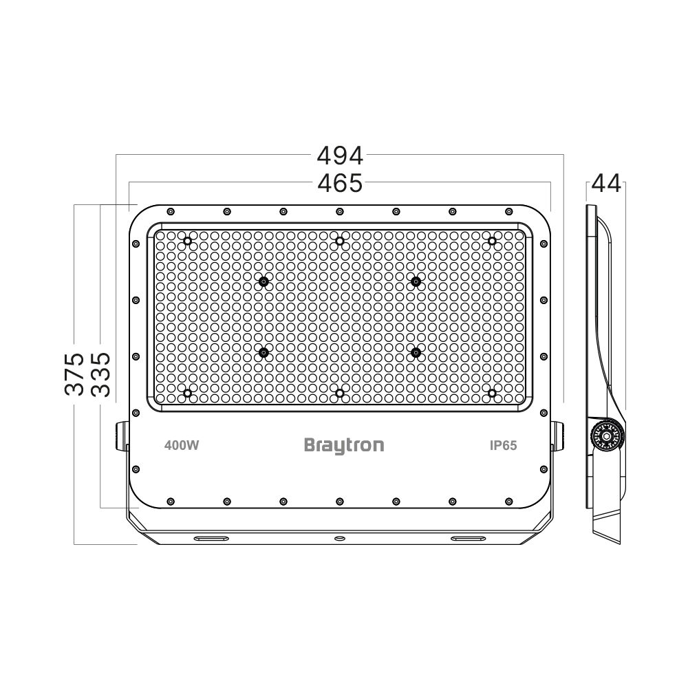 BRY-FLOOD-PF-400W-GRY-6500K-IP65-LED FLOODLIGHT - 6