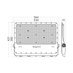 BRY-FLOOD-PF-500W-GRY-6500K-IP65-LED FLOODLIGHT - 6