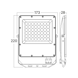 BRY-FLOOD-PF-50W-GRY-3IN1-IP65-LED FLOODLIGHT - 6