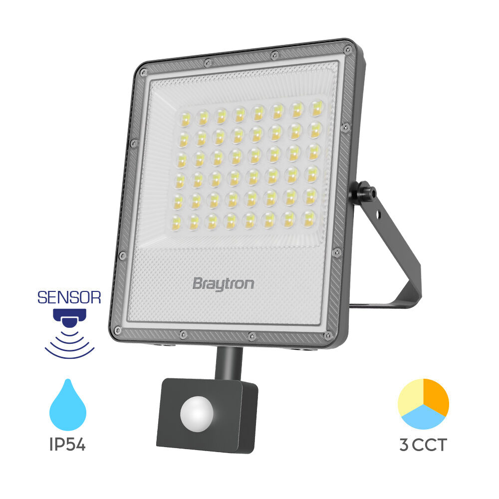 BRY-FLOOD-PF-50W-GRY-3IN1-SNS-IP54-LED FLOODLIGHT - 1