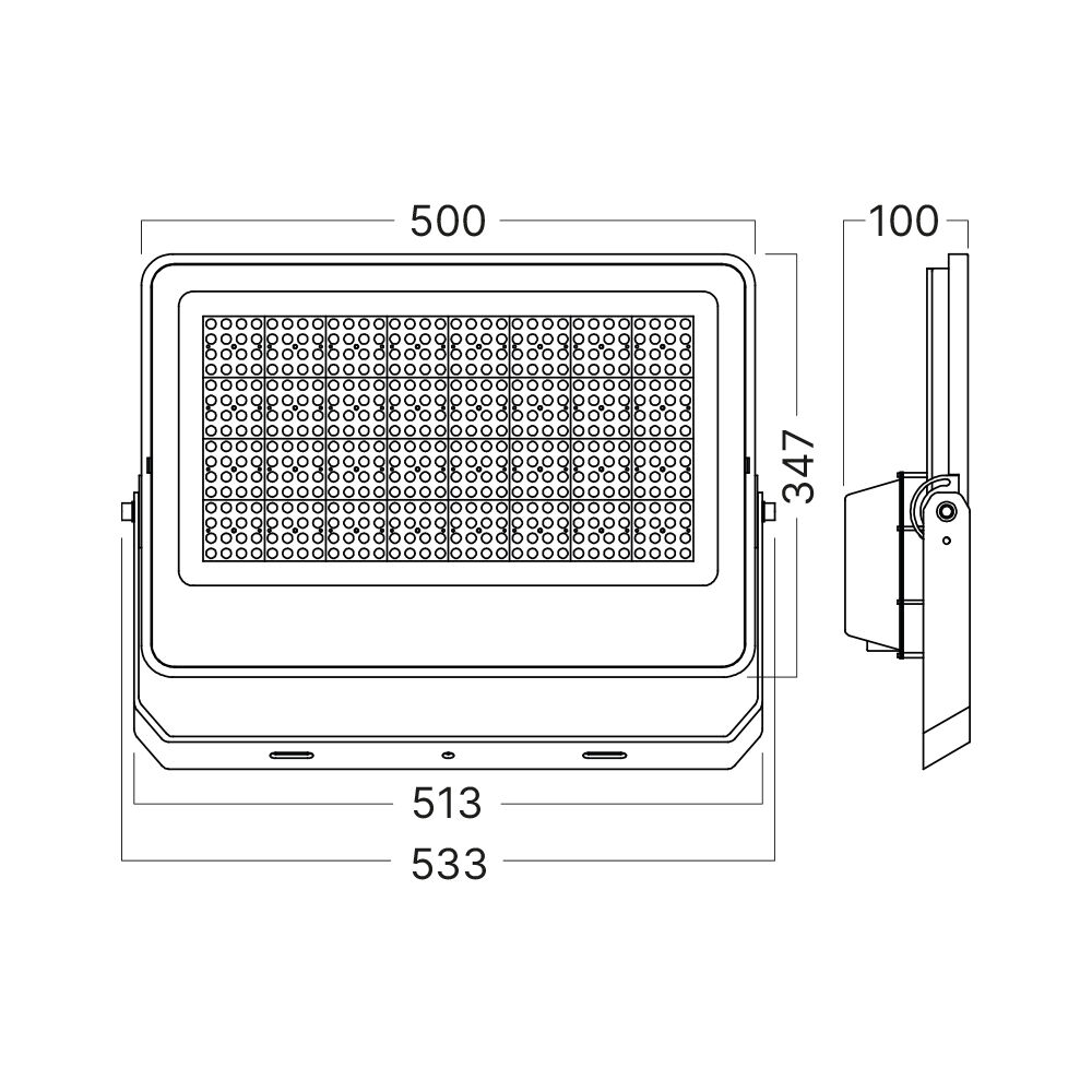 BRY-FLOOD-PL-500W-BLC-6500K-IP66-LED FLOODLIGHT - 5