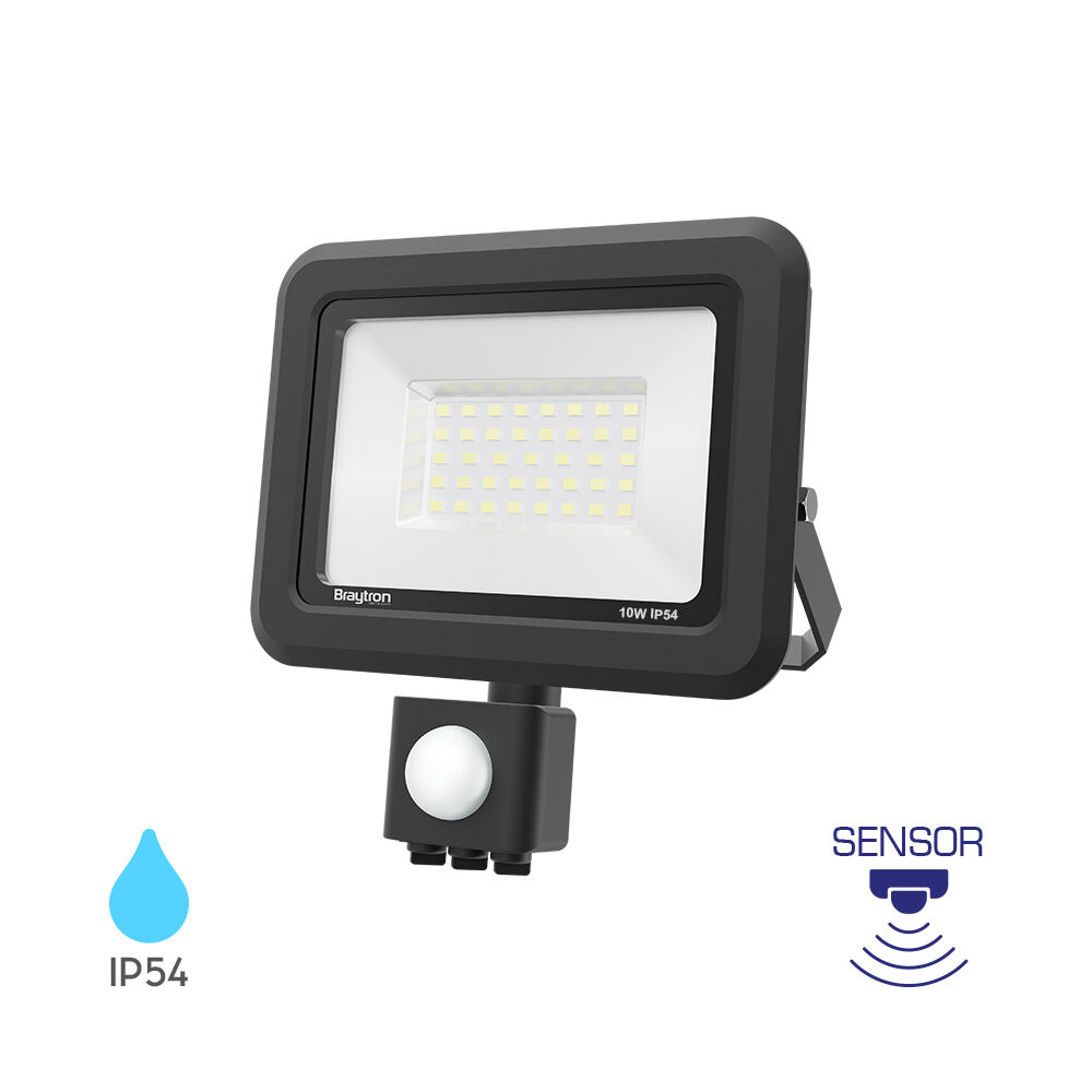 BRY-FLOOD-SF-10W-BLC-6500K-SNS-IP54-LED FLOODLIGHT - 1