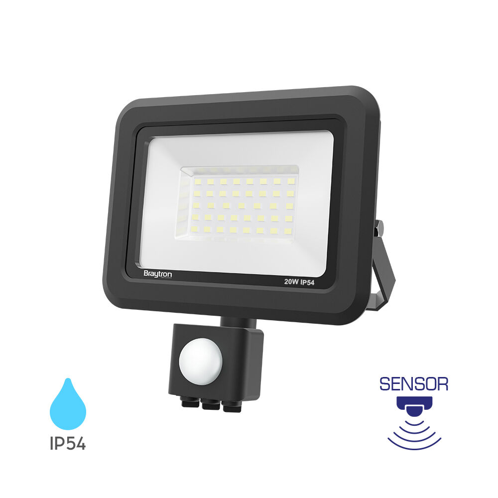 BRY-FLOOD-SF-20W-BLC-3000K-SNS-IP54-LED FLOODLIGHT - 1