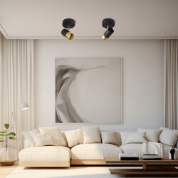 BRY-G002C-1H-1xGU10-GLD-BLC-CEILING LIGHT - (1)