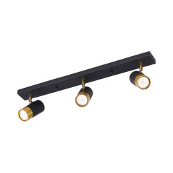 BRY-G002C-3H-3xGU10-GLD-BLC-CEILING LIGHT - 