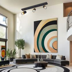 BRY-G002C-3H-3xGU10-GLD-BLC-CEILING LIGHT - (1)