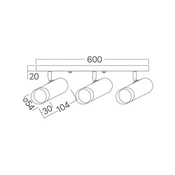 BRY-G002C-3H-3xGU10-GLD-BLC-CEILING LIGHT - 4