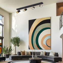 BRY-G002C-4H-4xGU10-GLD-BLC-CEILING LIGHT - (1)