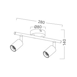 BRY-G003C-2H-2xE27-BLC-CEILING LIGHT - 4