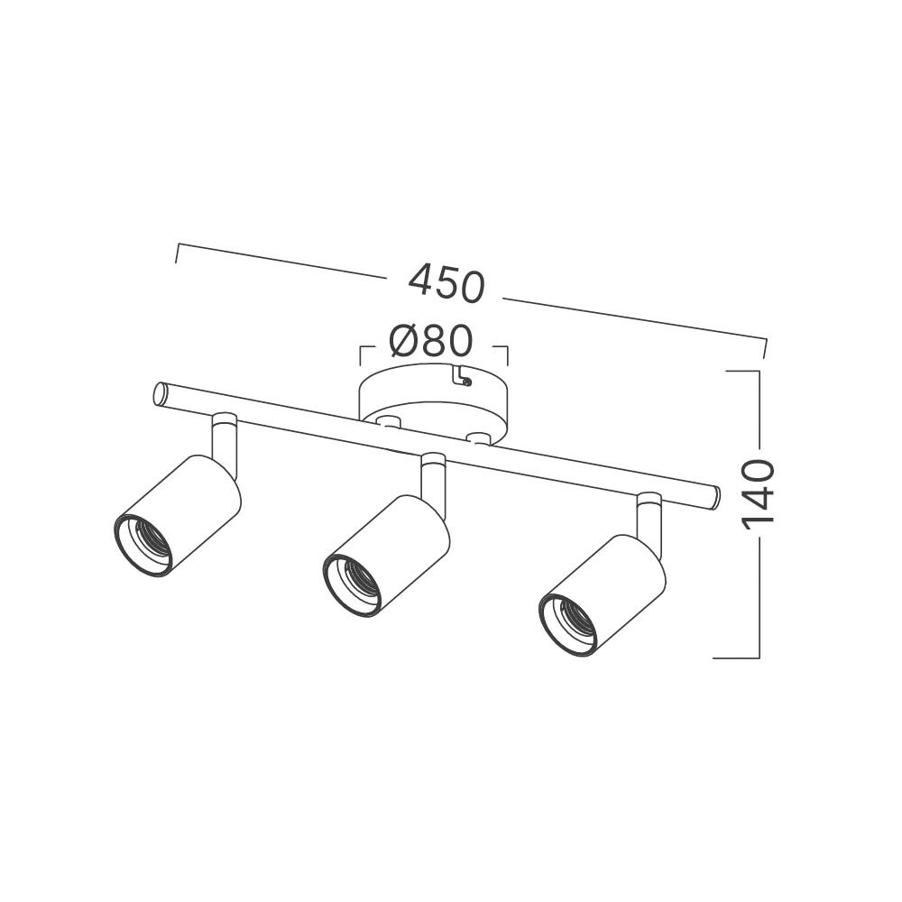 BRY-G003C-3H-3xE27-BLC-CEILING LIGHT - 4