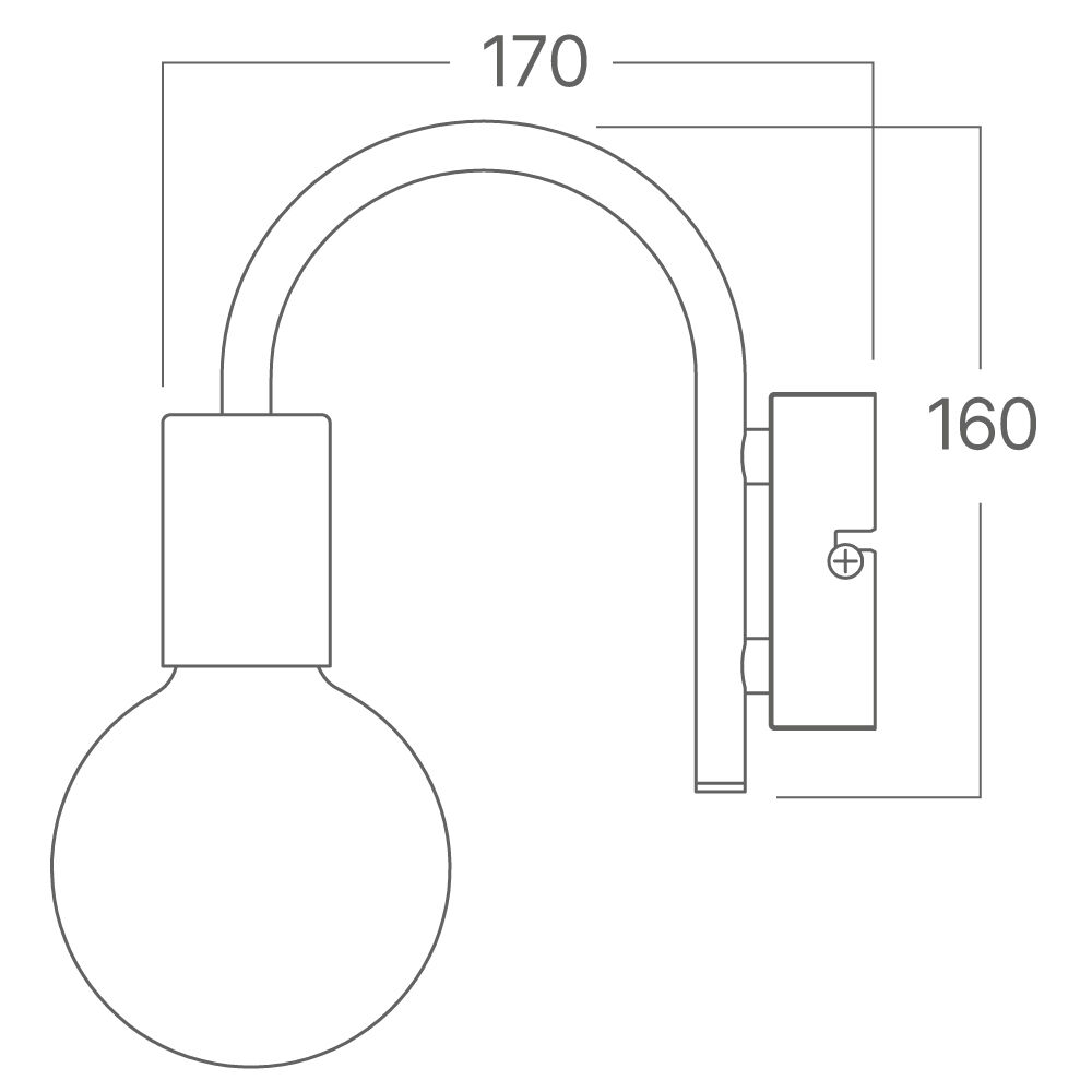 BRY-G003W-1H-1xE27-BLC-WALL LIGHT - 4