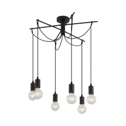BRY-G004C-6H-6xE27-BLC-PENDANT LIGHT - 