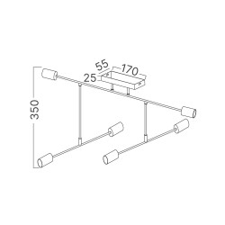 BRY-G004C-6H-6xE27-BLC-CEILING LIGHT - 4