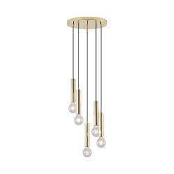 BRY-G005R-5H-5xE27-GLD-PENDANT LIGHT - 