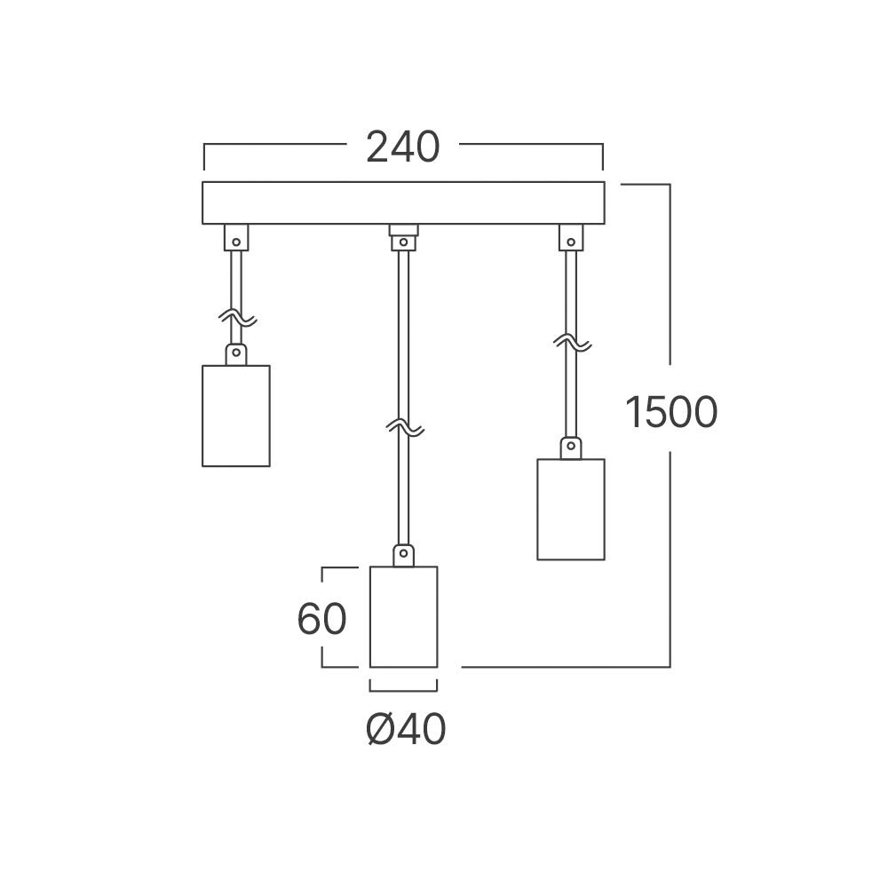 BRY-G006R-3H-3xE27-BLC-PENDANT LIGHT - 4