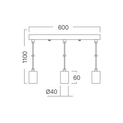 BRY-G006S-3H-3xE27-BLC-PENDANT LIGHT - 4