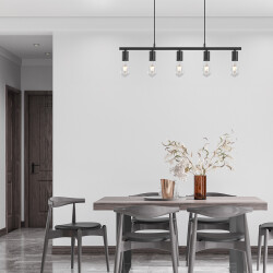 BRY-G006S-5H-5xE27-BLC-PENDANT LIGHT - (1)