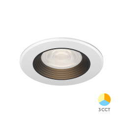 BRY-G6 D115-12W-RND-WHT/BLC-3IN1-IP20-LED SPOTLIGHT - 