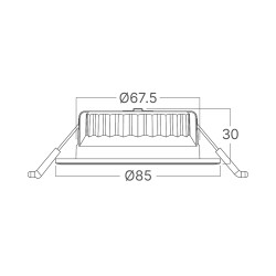 BRY-G6 D85-6.5W-RND-WHT/WHT-DIM-3IN1-IP20-LED SPOT - 6