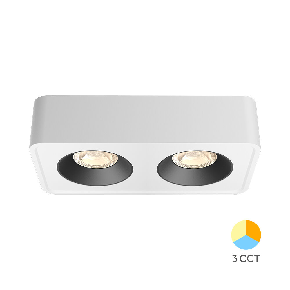 BRY-GATA-SR-2D-20W-3IN1-SQR-WHT-BLC-SPOTLIGHT - 1