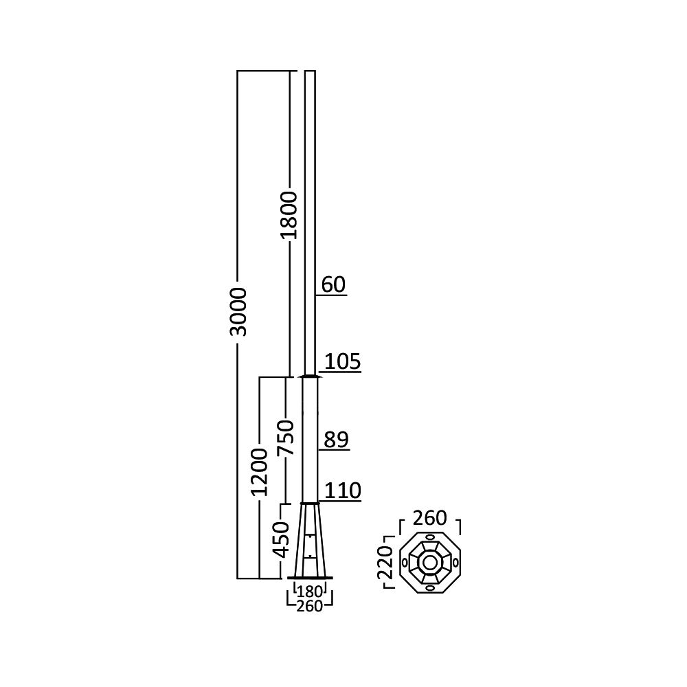 BRY-GP002-3MT-S.BLC-POLE - 3