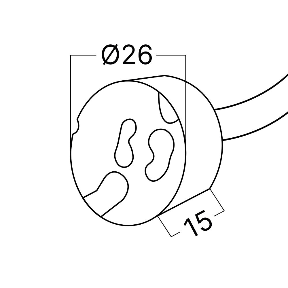 BRY-GU10-15CM -LAMPHOLDER - 6