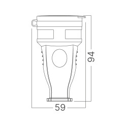 BRY-IPLINE-TPF01-W/COVER-TPE-IP44-FEMALE SOCKET - 3