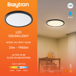 BRY-JADE-SLR-BLC-RND-20W-3IN1-CEILING LIGHT - 3