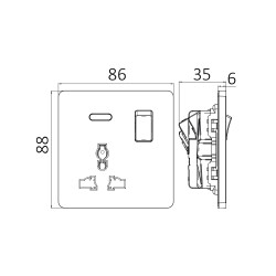 BRY-LENA-UN-1G-16A-BLC-SOCKET - 5