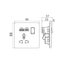 BRY-LENA-UN-1G USB-16A-BLC-SOCKET - 5