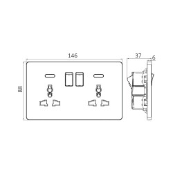 BRY-LENA-UN-2G-13A-BLC-SOCKET - 4