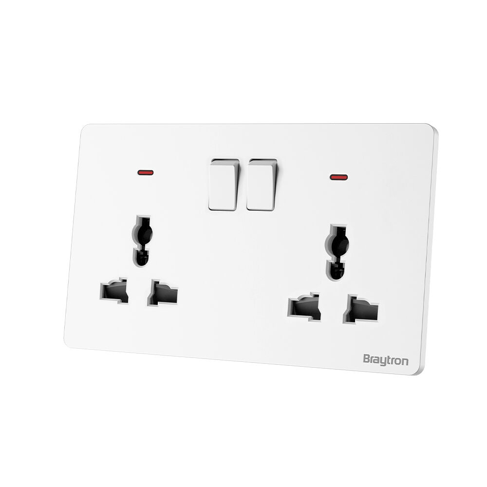 BRY-LENA-UN-2G-13A-WHT-SOCKET - 1