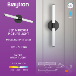BRY-LILY-C-450-7W-3IN1-BLC-IP44 MIRROR LAMP - 3