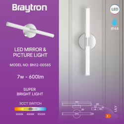 BRY-LILY-C-450-7W-3IN1-CHR-IP44 MIRROR LAMP - 3