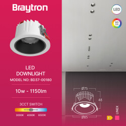 BRY-LINEX-CD10-10W-3CCT-WHT-LED DOWNLIGHT - 3
