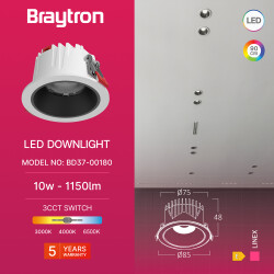 BRY-LINEX-CD10-10W-3CCT-WHT-LED DOWNLIGHT - 3