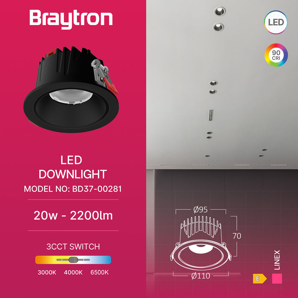 BRY-LINEX-CD20-20W-3CCT-BLC-LED DOWNLIGHT - 3