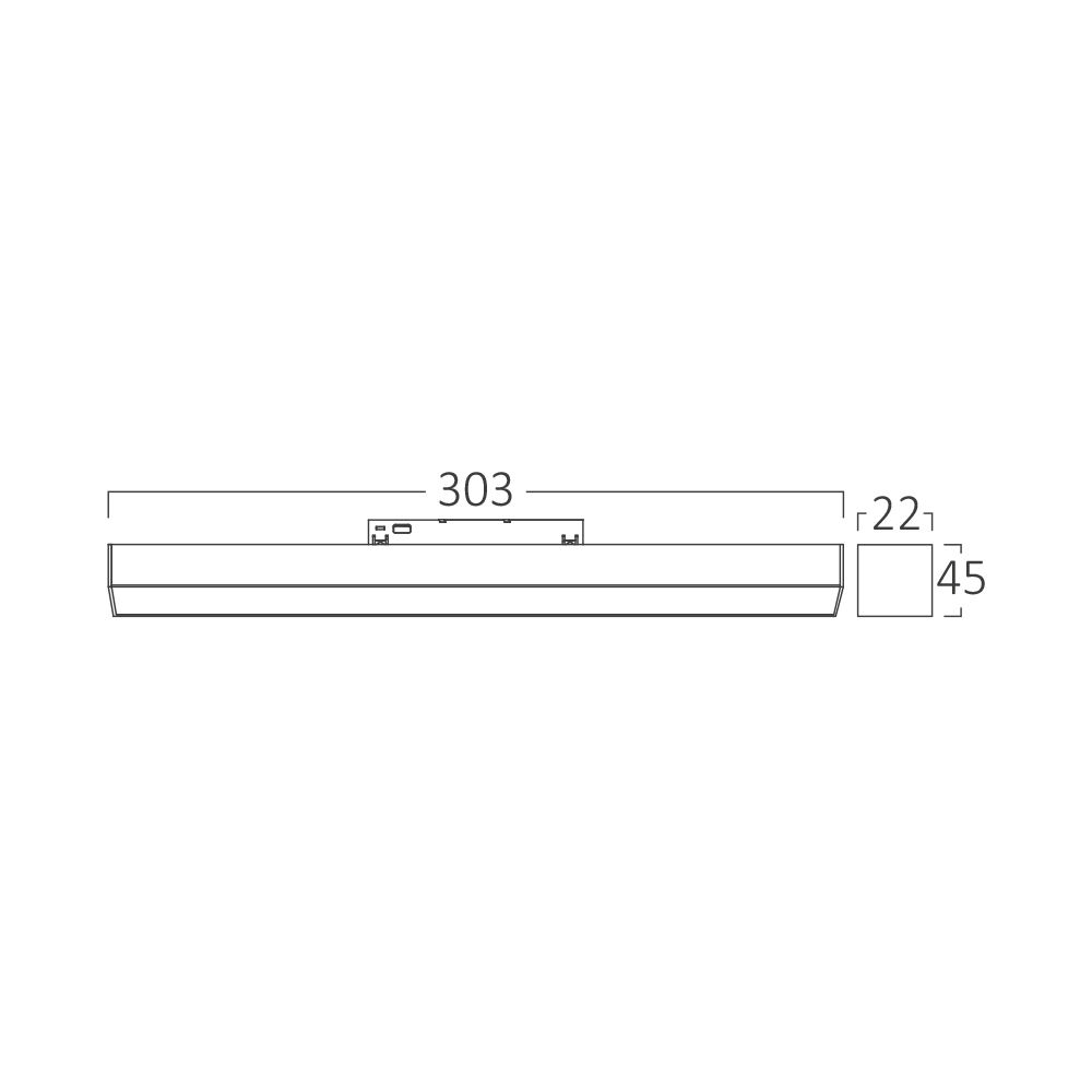 BRY-LNR300-10W-48VDC-3000K-BLC-MAG. LINEAR - 3