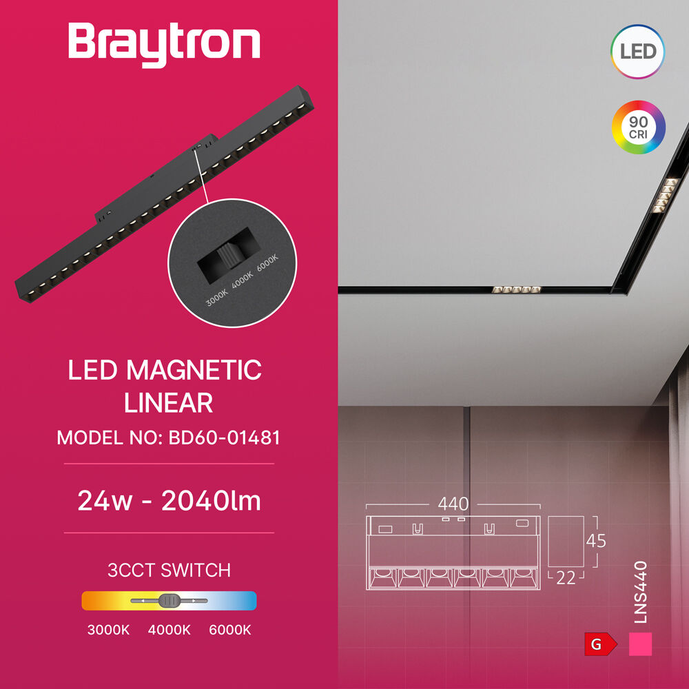 BRY-LNS440-24W-48VDC-3IN1-BLC-MAG. LINEAR - 3