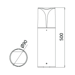 BRY-MILANO-500-1xE27-IP44-BOLLARD - 6