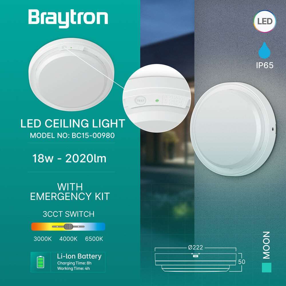 BRY-MOON-18W-3IN1-KIT-IP65-CEILING LIGHT - 3