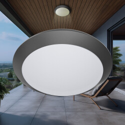 BRY-NAPOLI-1xE27-PC-GRY-IP65-CEILING LIGHT - 2