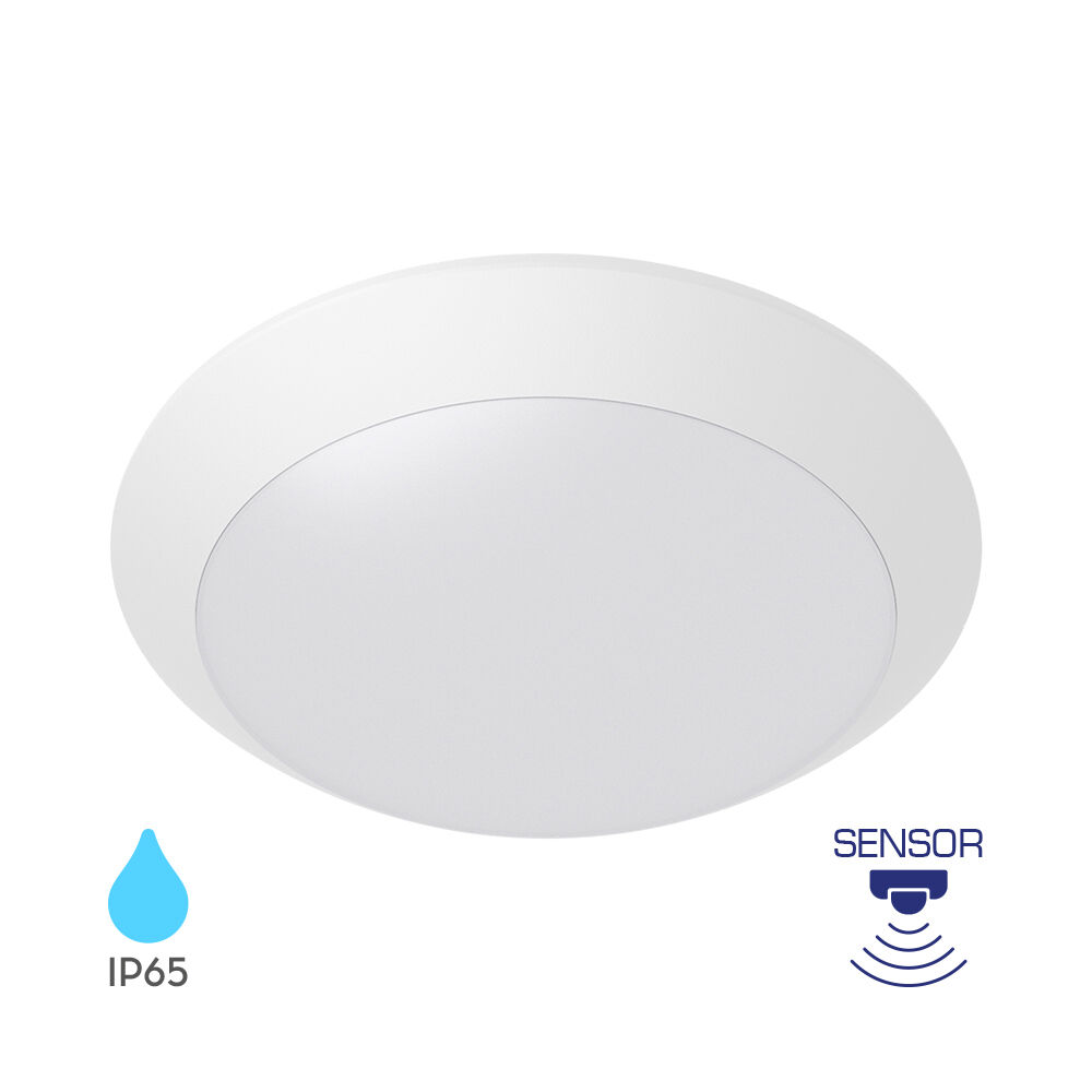 BRY-NAPOLI-D270-1xE27-PC-SNS-WHT-IP65-CEILING LIGHT - 1