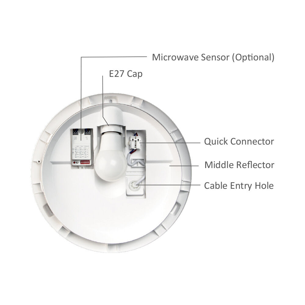 BRY-NAPOLI-D270-1xE27-PC-SNS-WHT-IP65-CEILING LIGH - 8