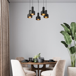 BRY-P001C-5H-5xE27-BLC-PENDANT LIGHT - (1)