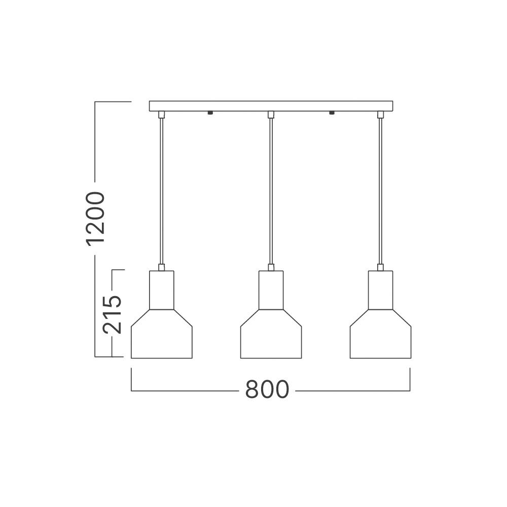 BRY-P001S-3H-3xE27-BLC-PENDANT LIGHT - 4