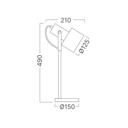 BRY-P001W-1H-1xE27-BLC-TABLE LAMP - 4