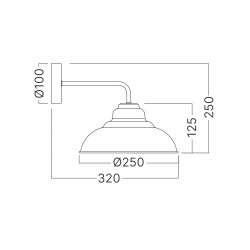 BRY-P004W-1H-1xE27-BLC-WALL LIGHT - 4