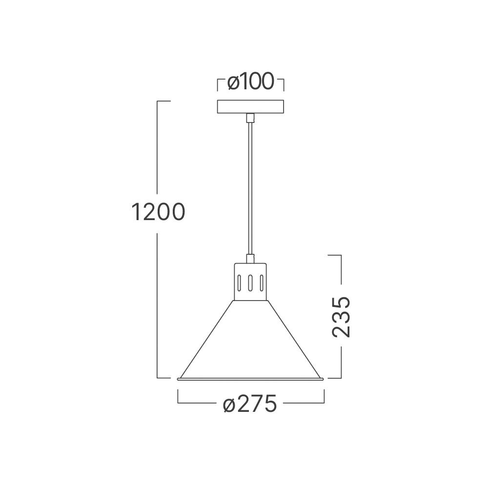 BRY-P006R-1H-1xE27-BLC-PENDANT LIGHT - 4