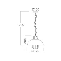 BRY-P006R-1H-1xE27-BLC-PENDANT LIGHT - 4